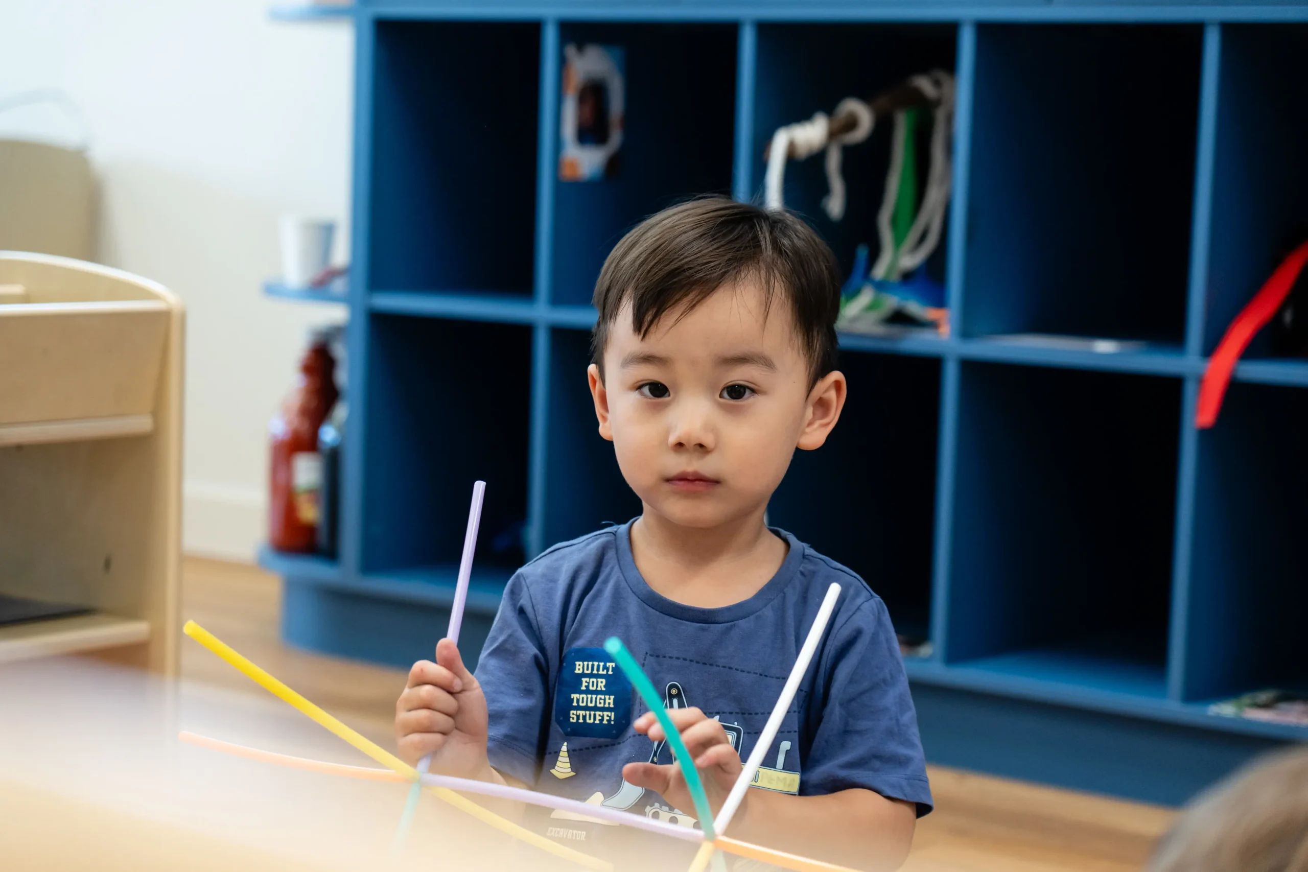 A child happily playing