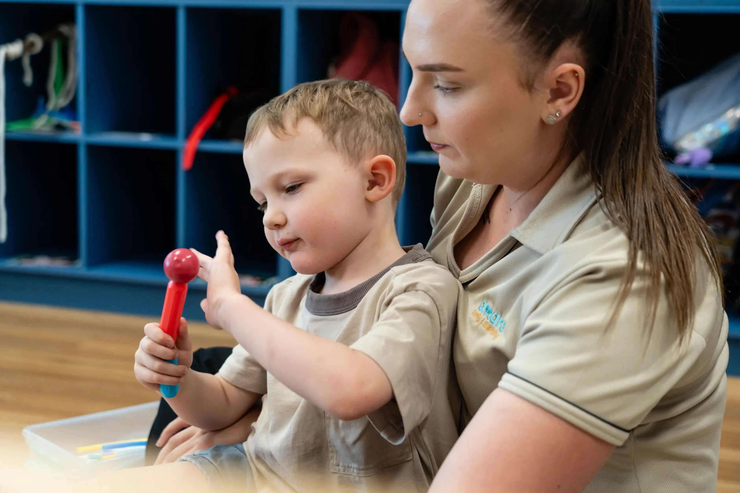 Educator paying special attention to a child