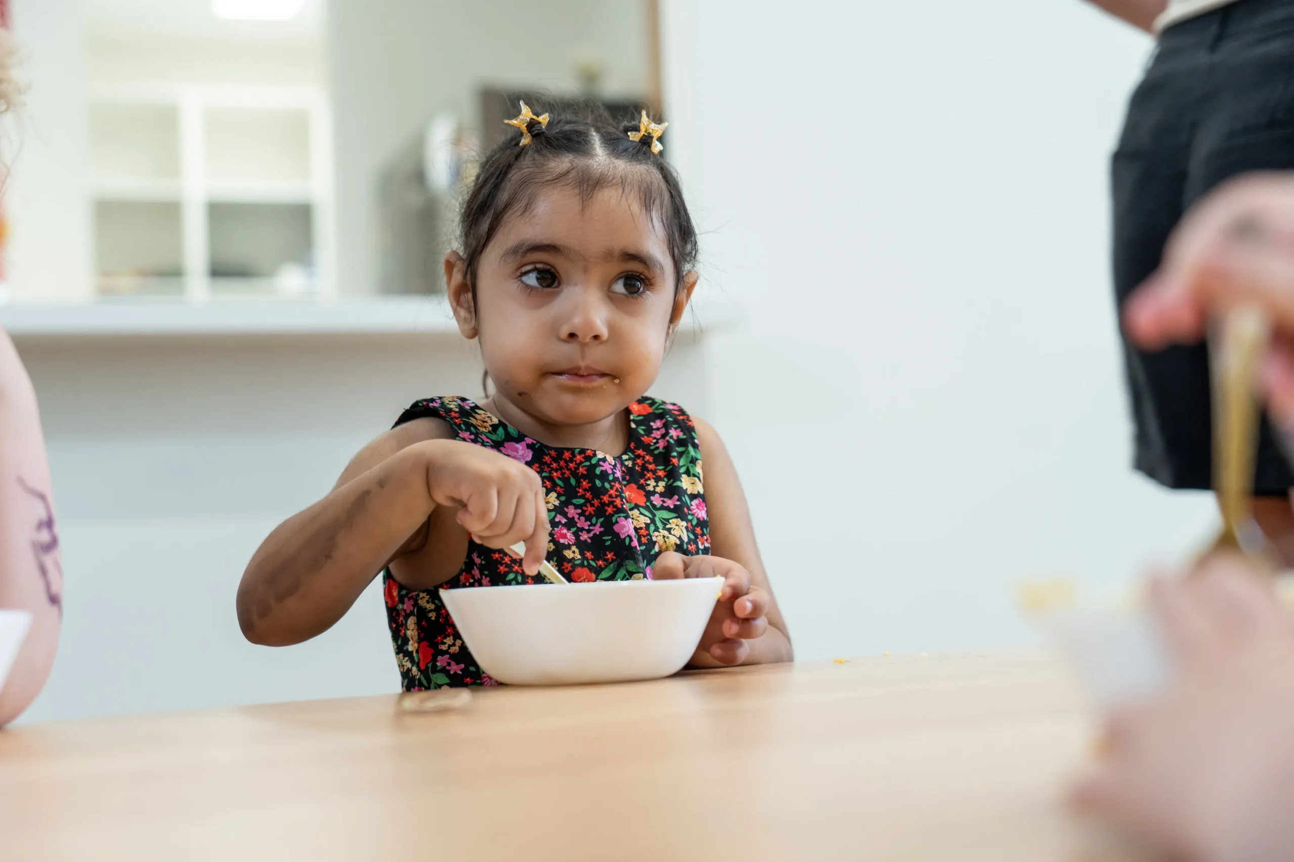 Child at a mealtime